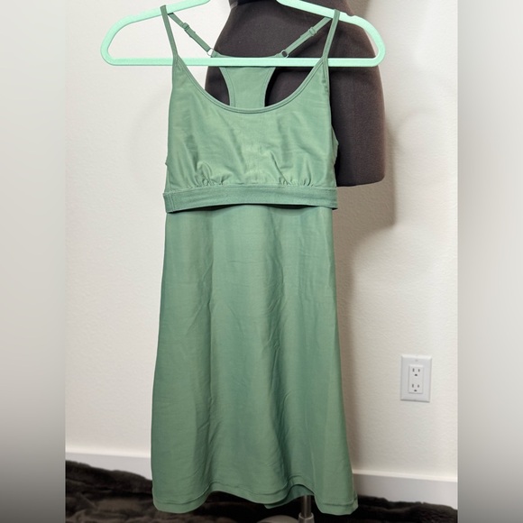 OLD NAVY Sleeveless PowerSoft Performance Racer-Back Mini Swing Dress Forest - Picture 6 of 9